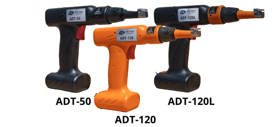 A range of 3 powertools to tighten cable ties