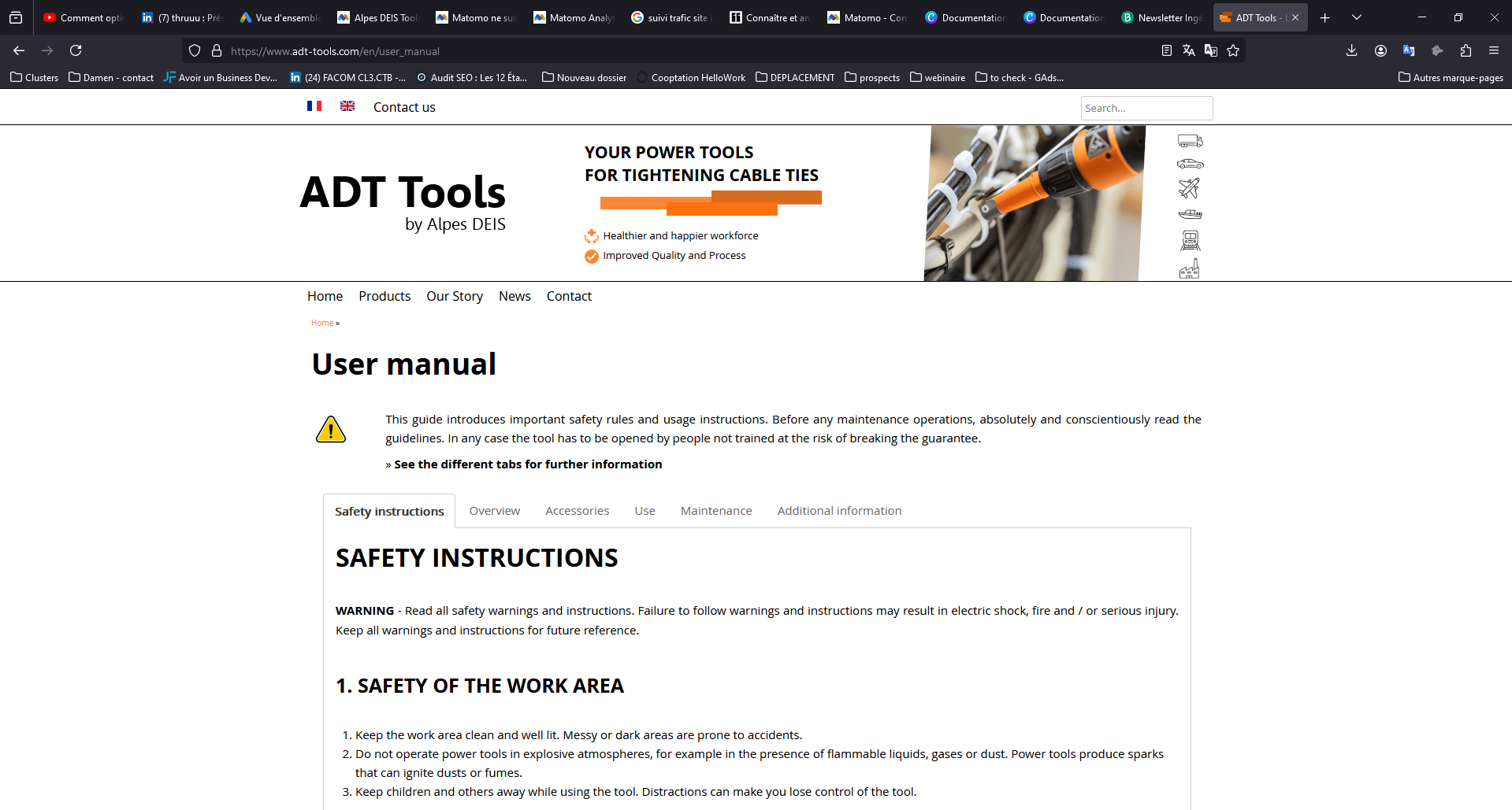 ADT Tools user manual available on the website